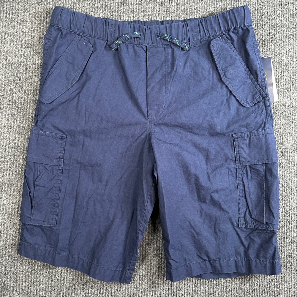 NWT Polo Ralph Lauren Men's 30" Navy Blue Cargo Shorts Youth Size 20 11" Inseam